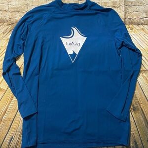 Turaag Active Dry Active Graphic Stretch Shirt Teal Rash Guard